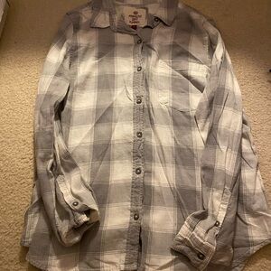 Women’s Grey Plaid Shirt